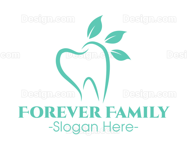 Green Dental Tooth Logo