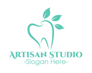 Green Dental Tooth logo design