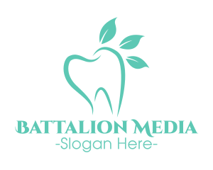 Green Dental Tooth logo design