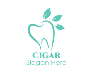 Green Dental Tooth logo design