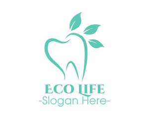 Green Dental Tooth logo design