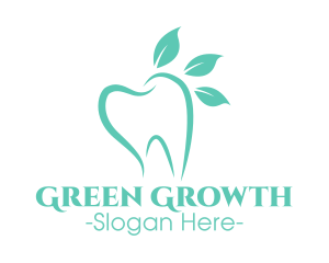 Green Dental Tooth logo design