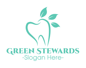 Green Dental Tooth logo design