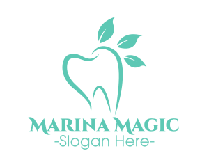 Green Dental Tooth logo design