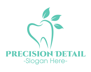 Green Dental Tooth logo design