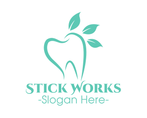 Green Dental Tooth logo design