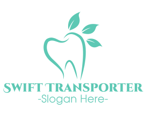 Green Dental Tooth logo design