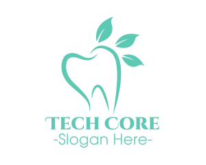 Green Dental Tooth logo design