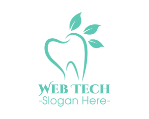 Green Dental Tooth logo design