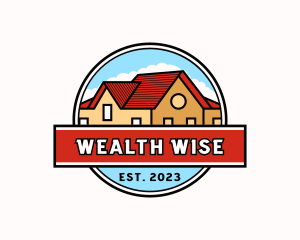 Roofing House Real Estate Logo