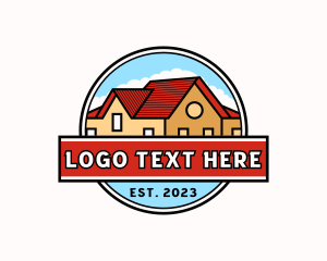 Minimalistic - Roofing House Real Estate logo design