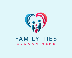 Love Heart Family logo design