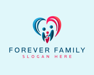 Love Heart Family logo design