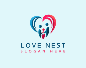 Love Heart Family logo design