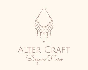 Wall Hanging Macrame Basket logo design