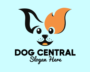 Cute Fiery Dog logo design