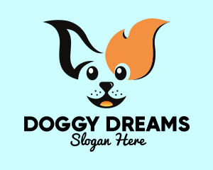 Cute Fiery Dog logo design