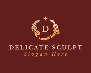 Golden Wedding Luxury  logo design