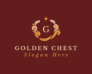 Golden Wedding Luxury  logo design