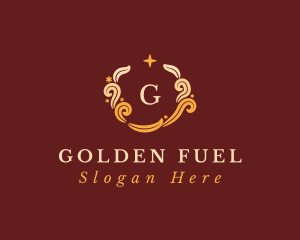 Golden Wedding Luxury  logo design