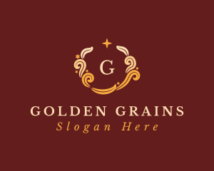 Golden Wedding Luxury  logo design