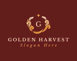 Golden Wedding Luxury  logo design