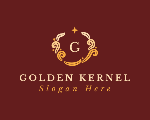 Golden Wedding Luxury  logo design