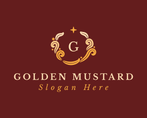 Golden Wedding Luxury  logo design