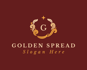 Golden Wedding Luxury  logo design