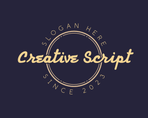 Elegant Script Agency logo design