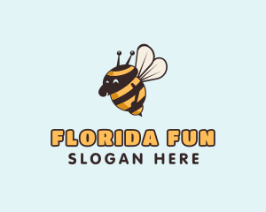 Fun Bumblebee Insect logo design