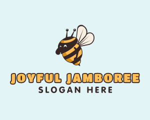 Fun Bumblebee Insect logo