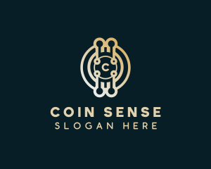 Crypto Currency Blockchain logo design