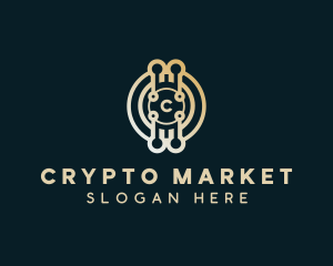 Crypto Currency Blockchain logo design