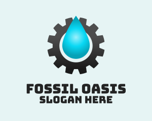 Oil Industrial Cog logo design