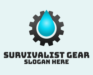 Oil Industrial Cog logo design