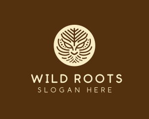 Wild Cat Line Art  logo design