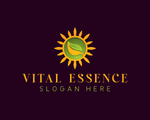  Ecology Sun Leaf Logo