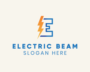 Lightning Bolt Electricity logo design