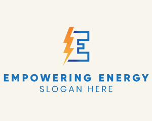 Lightning Bolt Electricity logo design