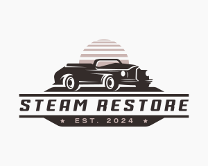 Retro Car Restoration logo design