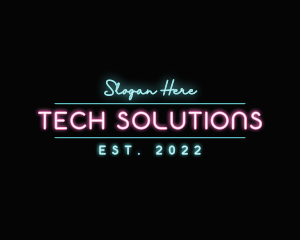 Modern Neon Wordmark logo