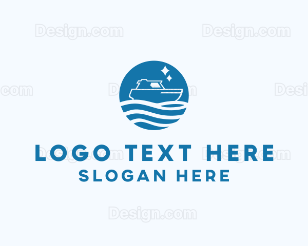 Ocean Sailboat Travel Logo