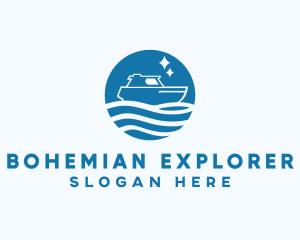 Ocean Sailboat Travel logo design