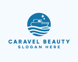 Ocean Sailboat Travel logo design