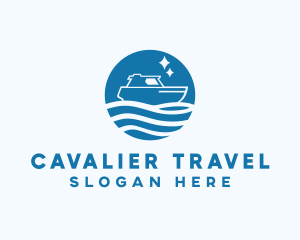 Ocean Sailboat Travel logo design