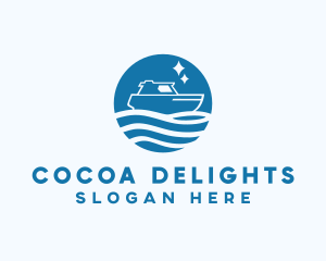 Ocean Sailboat Travel logo design