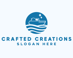 Ocean Sailboat Travel logo design