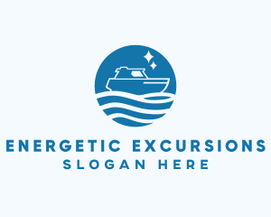 Ocean Sailboat Travel logo design