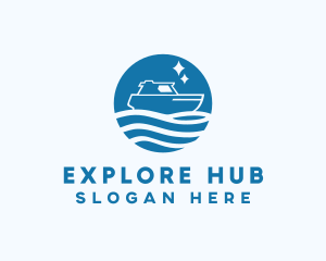 Ocean Sailboat Travel logo design